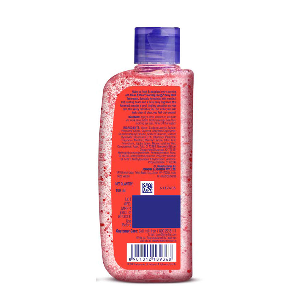Clean & Clear Morning Energy Berry Blast Face Wash 100ml IDConline shop bangladeshothoba.com