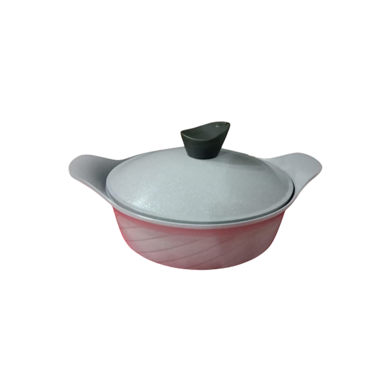 Picture of Aluminum Die-cast ceramic coating Casserole 24cm Green With Lid Low – 5015CG24L