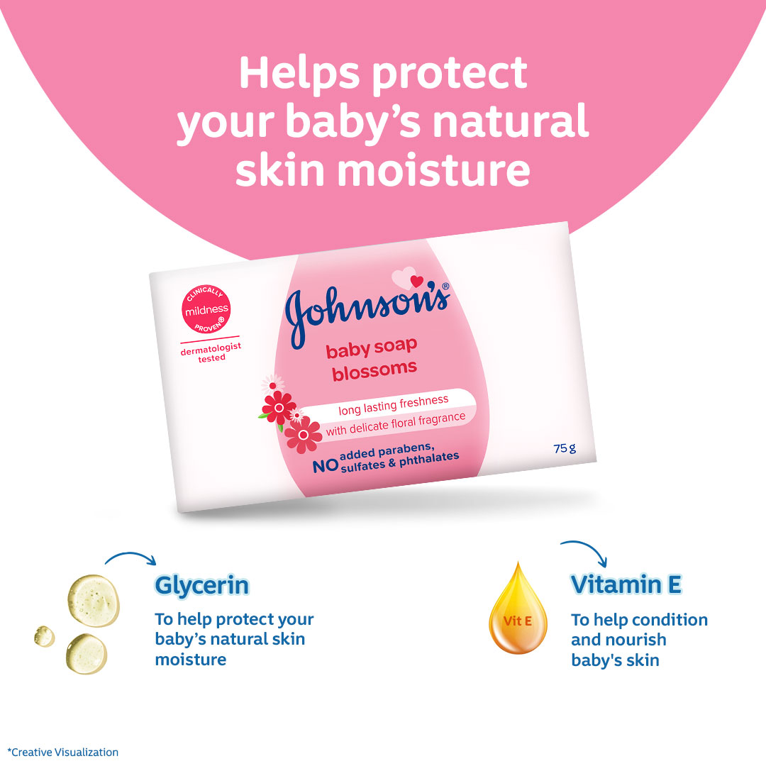 Jhonson's Baby Soap Blossoms 75gm IDConline shop bangladeshothoba.com
