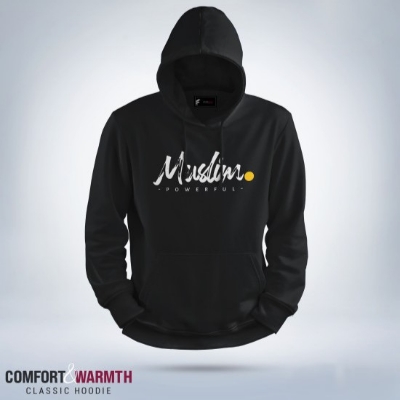 Picture of “Muslim powerful” Islamic Hoodie (Black)