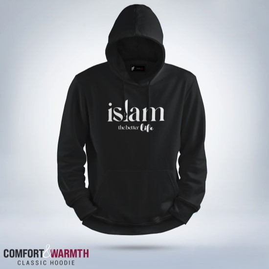 Picture of “Islam the Better life” Islamic Hoodie (Black)