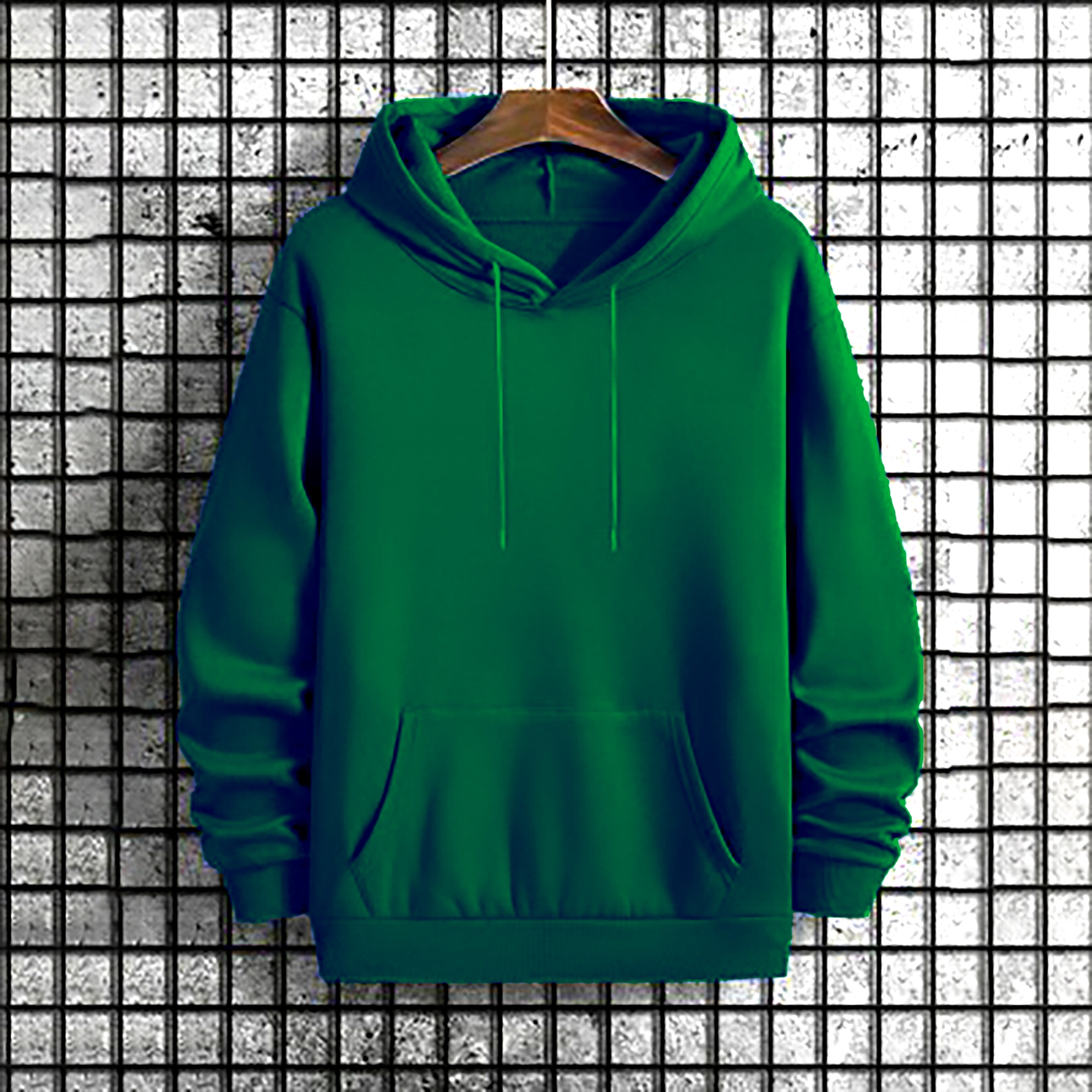 Picture of Stylish Premium Quality Solid Color Hoodi (Green)