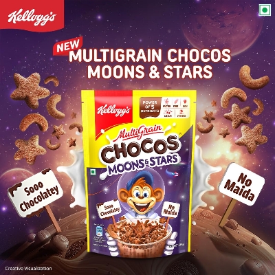 Kellogg's Chocos Moon & Stars Chocolate Breakfast Cereal 360gm IDConline shop bangladeshothoba.com