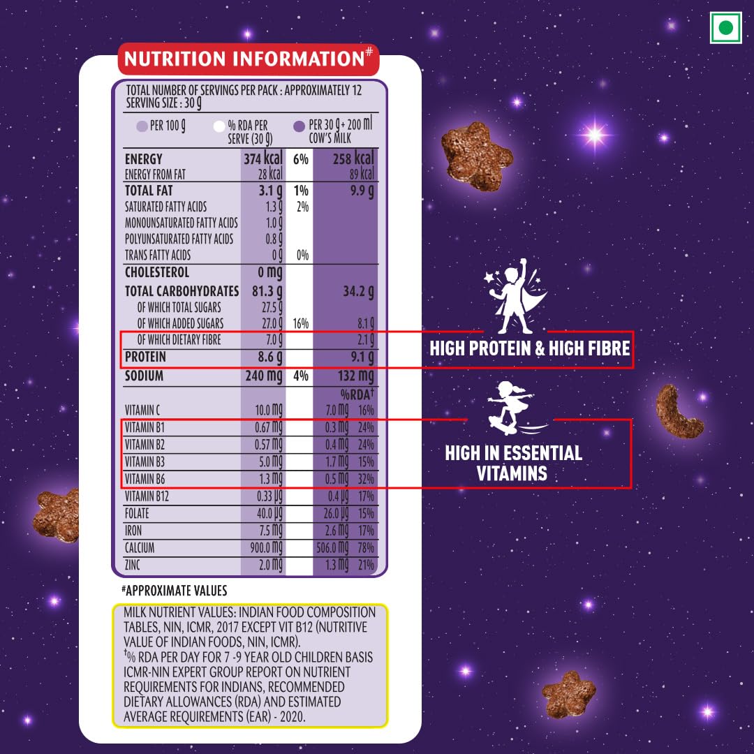 Kellogg's Chocos Moon & Stars Chocolate Breakfast Cereal 360gm IDConline shop bangladeshothoba.com
