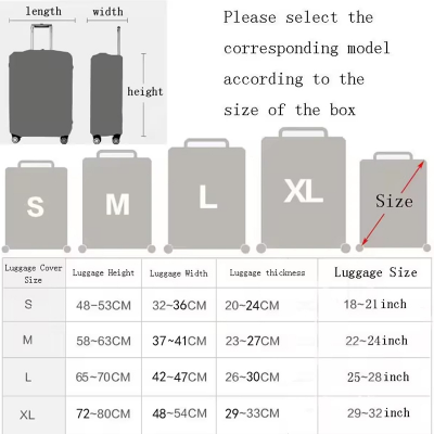 Picture of professional Luggage Cover (18 Inches - 32 Inches) Elastic Suitcase Cover Protective Travel Dust Cover for Luggage Bag Cases Cover