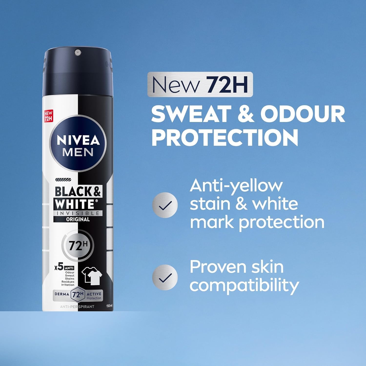 NIVEA MEN Body Spray Black & White Invisible 150ml IDConline shop bangladeshothoba.com