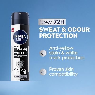 NIVEA MEN Body Spray Black & White Invisible 150ml IDConline shop bangladeshothoba.com