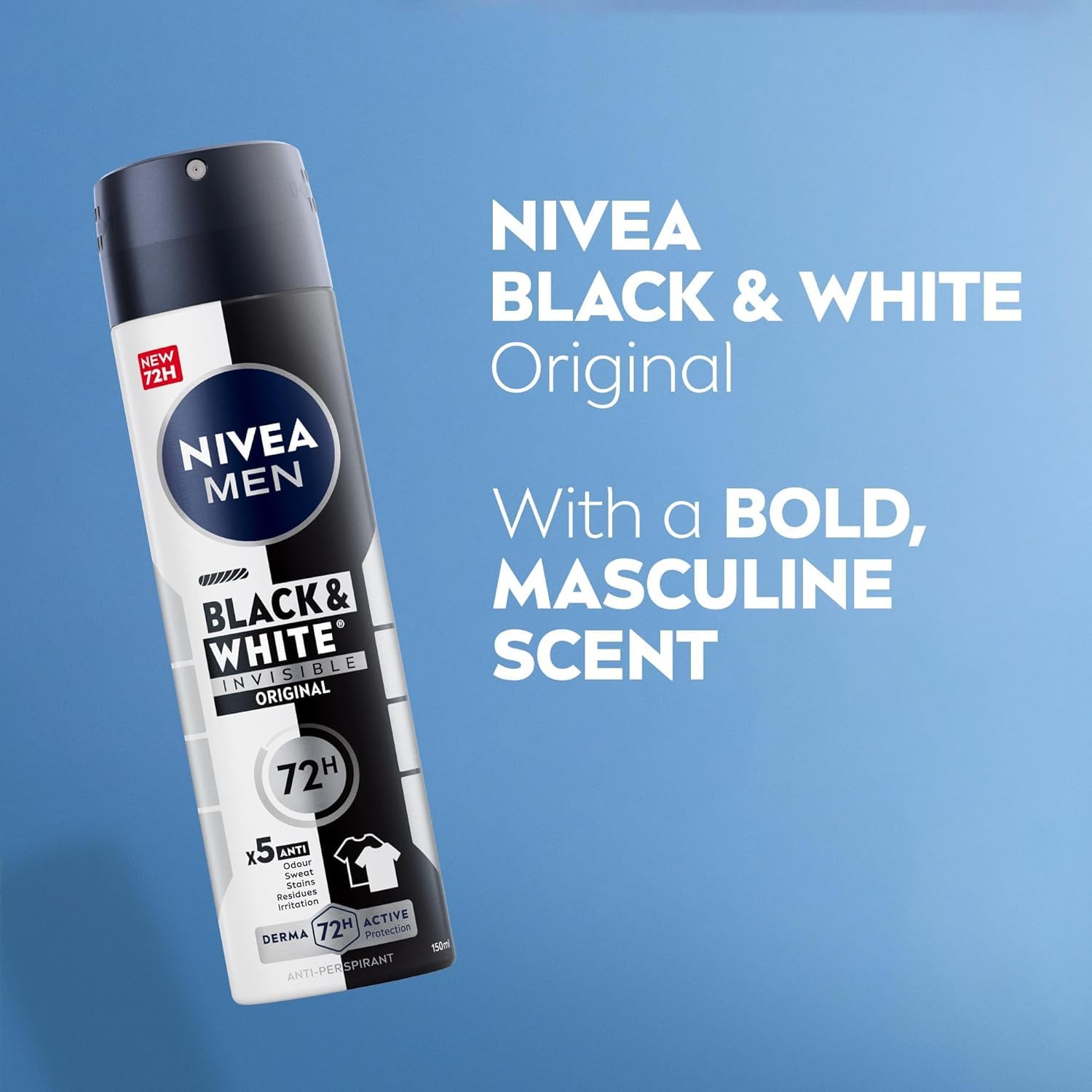 NIVEA MEN Body Spray Black & White Invisible 150ml IDConline shop bangladeshothoba.com
