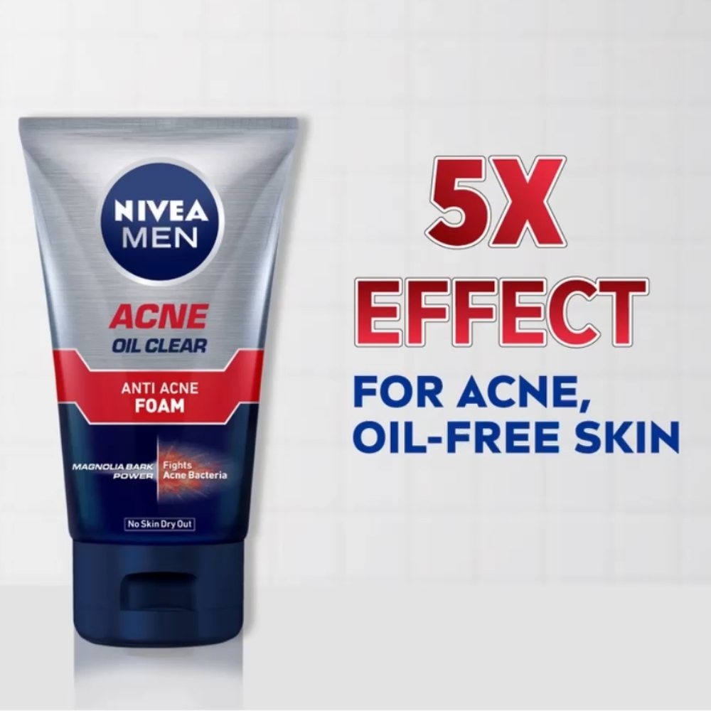 Nivea Men Acne Oil Clear Anti Acne Facial Foam 100g IDConline shop bangladeshothoba.com