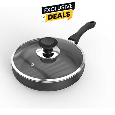 Picture of Topper Non-Stick Glamour Fry Pan with Lid (Ash) -30 CM