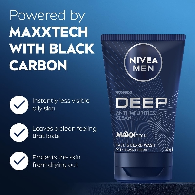 NIVEA MEN Deep Anti-Impurities Clean Face & Beard Wash 100ml IDConline shop bangladeshothoba.com