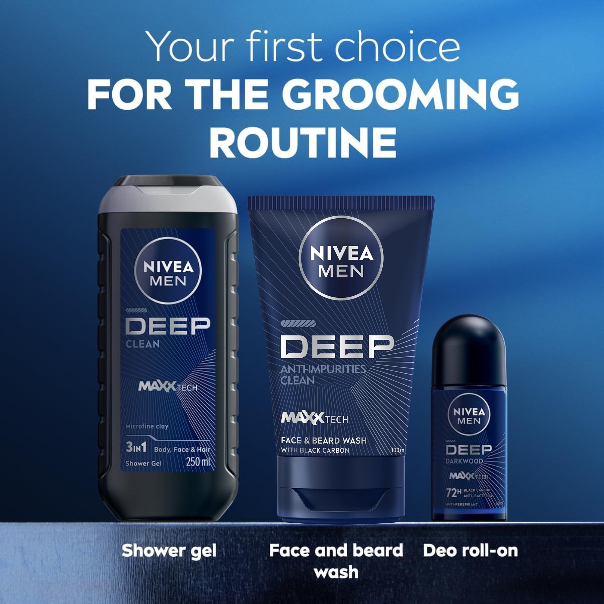 NIVEA MEN Deep Anti-Impurities Clean Face & Beard Wash 100ml IDConline shop bangladeshothoba.com