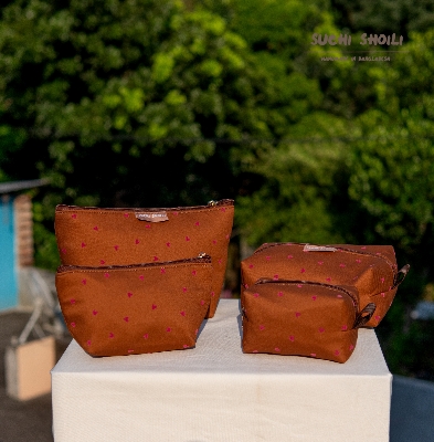 Picture of Coral Love Makeup Combo Pouch