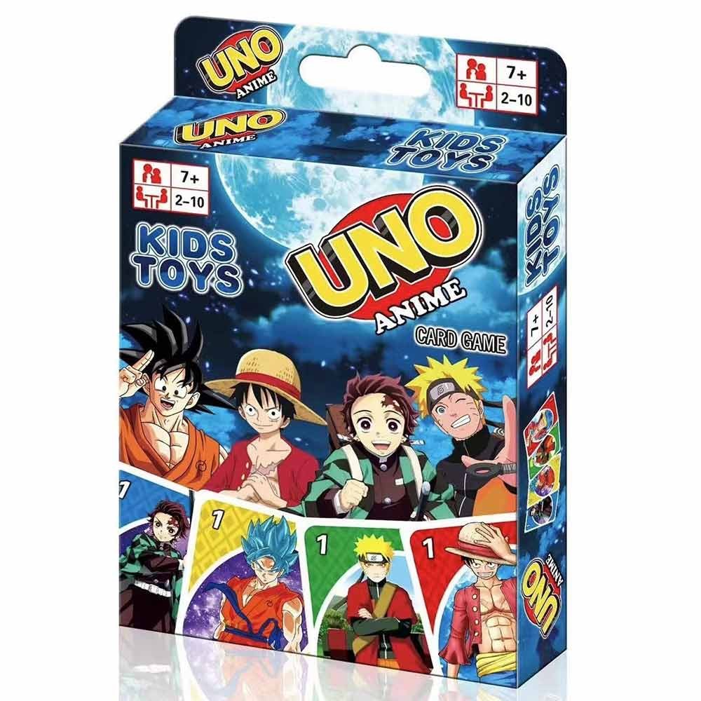 Picture of UNO Anime Card Game One Piece Naruto Dragon Ball Demon Slayer Uno Card Games 110 Cards