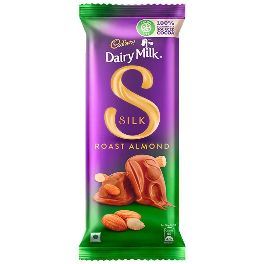 Cadbury Dairy Milk Silk Whole Nuts Roast & Almond 134g IDConline shop bangladeshothoba.com