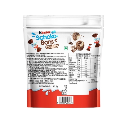 Kinder Schoko-Bons Crispy 12pcs Milk And Cocoa Flavor 67.2gm IDConline shop bangladeshothoba.com