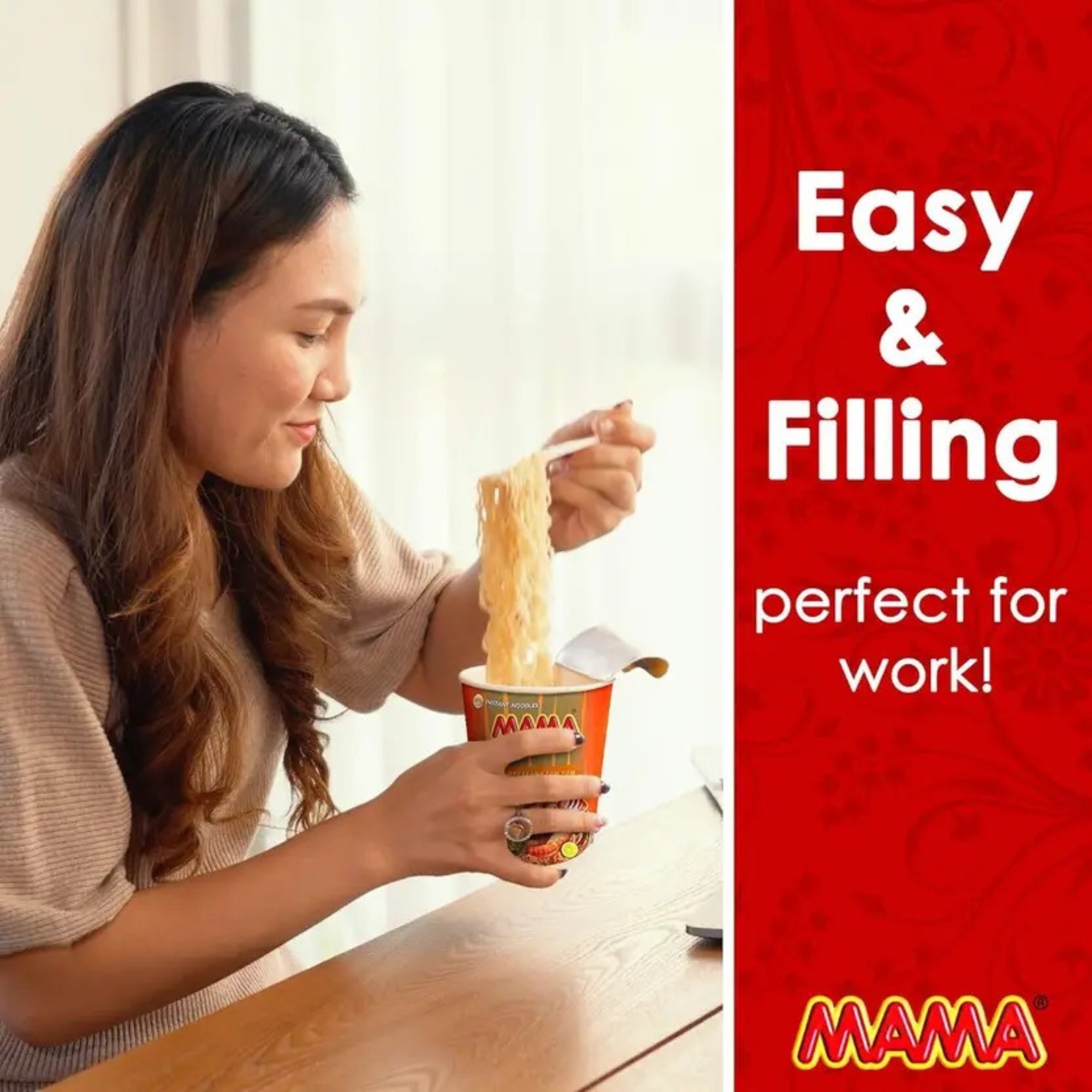 Picture of Mama Instant Cup Noodles Beef Flavour 70gm