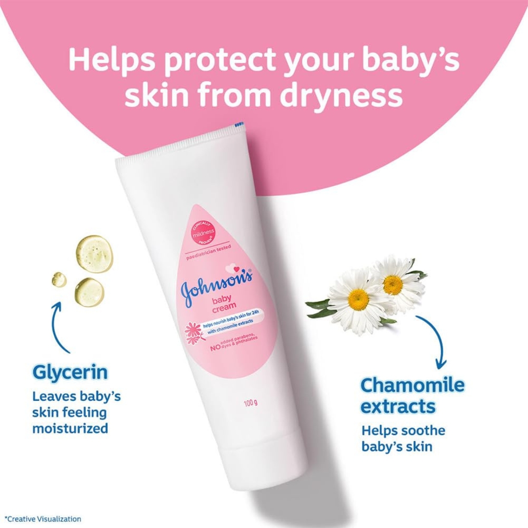 Johnson's Baby Skincare Cream 100gm (India) IDConline shop bangladeshothoba.com