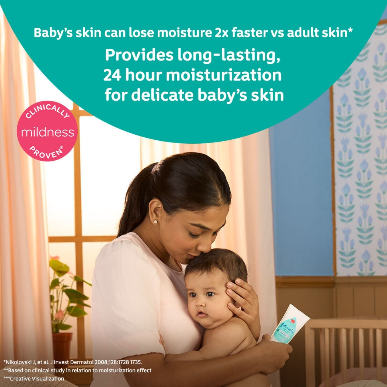 Johnson's Baby Skincare Cream Milk + Rice 30gm (India) IDConline shop bangladeshothoba.com
