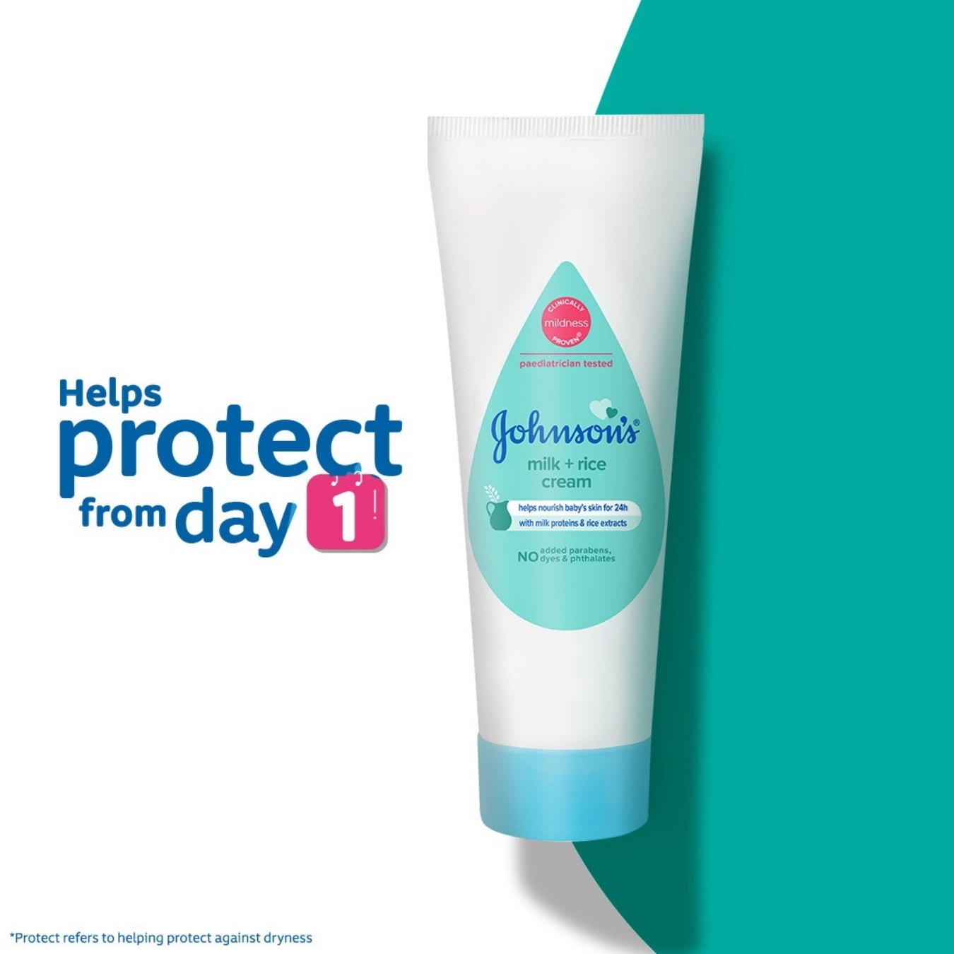 Johnson's Baby Skincare Cream Milk + Rice  100gm (India) IDConline shop bangladeshothoba.com