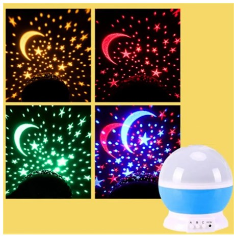 Picture of Starry Projector Night Light Rotating Sky Moon Lamp Galaxy Lamps Home Bedroom Decoration Starlight