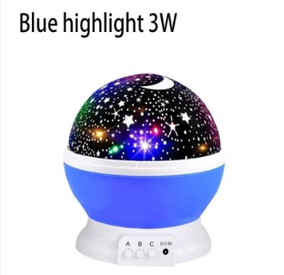 Picture of Starry Projector Night Light Rotating Sky Moon Lamp Galaxy Lamps Home Bedroom Decoration Starlight