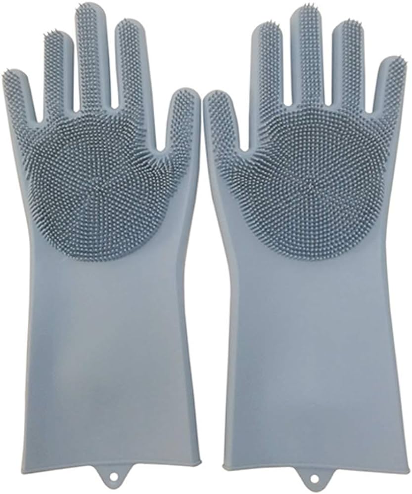 Picture of Silicon dish washing kitchen hand gloves for women