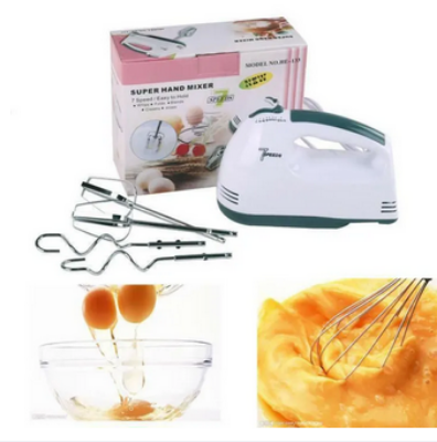 Picture of Scarlett Electric 7 Speed Hand Mixer with 4 Pieces Stainless Blender,Powerful 180W Motor - Food Preparation - Mixers