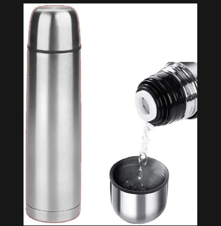 Picture of Prestige Thermopro Flask, Stainless Steel Insulated Hot or Cold Bottle Flask, 350 ml,500ml, 750ml & 1000ml, Silver vacuum flask
