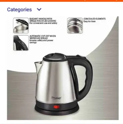 Picture of Prestige Electric Kettle - 2L - Silver and Black