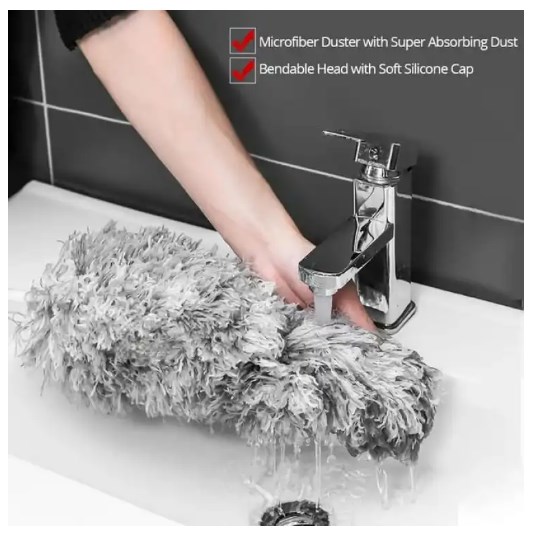 Picture of Microfiber Dusting Retractable Household Cleaner Feather Duster Car Sweeper From the Dust Brush