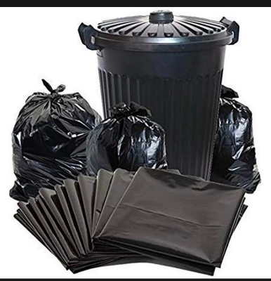 Picture of Garbage Bag (24" X 18") 25/50/100 Peice  Trash Bag / Waste Bag / Moylar Bag / Poly Bag Black