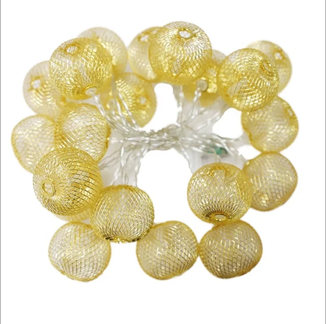 Picture of Metal fairy light Mini bulb shape lantern/ jhumka