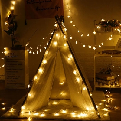 Picture of LED Star String Fairy Lights - Golden