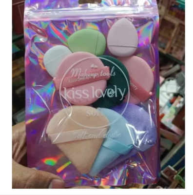 Picture of Kiss Lovely soft 9 Piece Makeup Puff Set 3 Shape Soft Cushion Puff