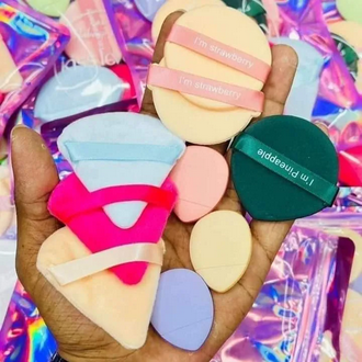 Picture of Kiss Lovely soft 9 Piece Makeup Puff Set 3 Shape Soft Cushion Puff