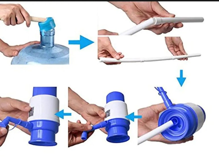 Picture of Hand press manual water pump dispenser - Manual Water Pump For Bottle - Easily Dispense Water From Bottles With This Manual Water Pump Dispenser - Providing Convenience For Your Home Or Office