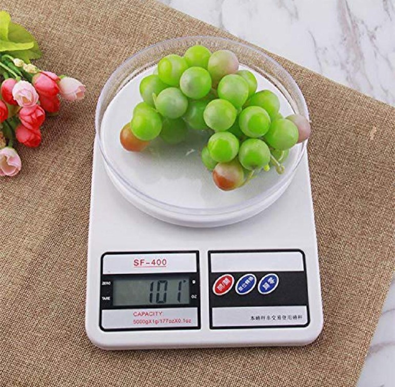 Picture of Electronic Kitchen Scale, Digital Lcd Display, weight upto10 Kg or 10,000G - Weight Machine - Weight Machine Digital - weight scale