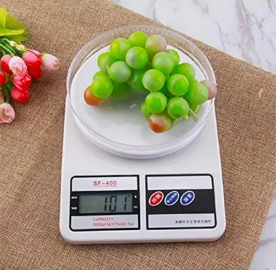 Picture of Electronic Kitchen Scale, Digital Lcd Display, weight upto10 Kg or 10,000G - Weight Machine - Weight Machine Digital - weight scale