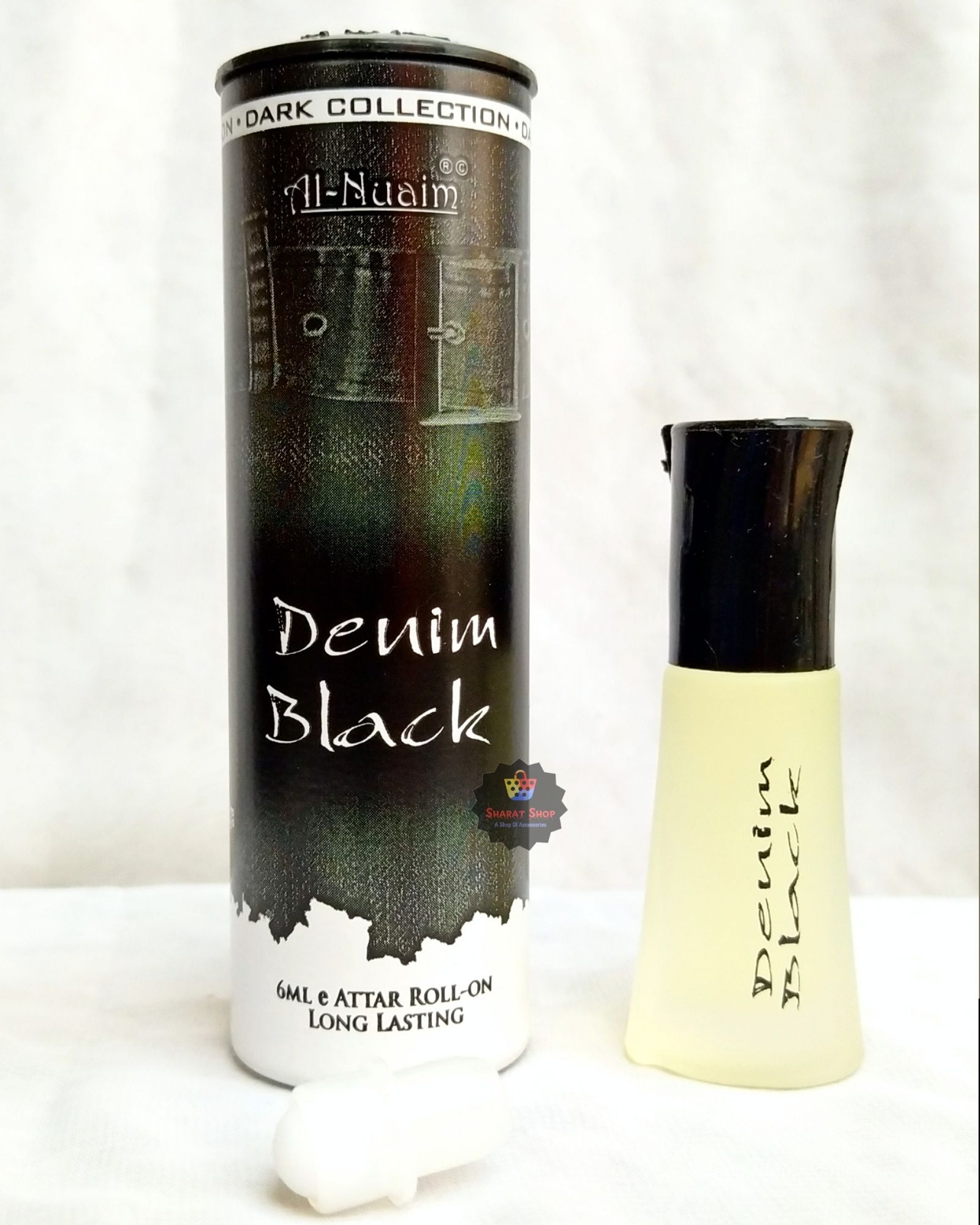 Picture of Al Nuaim Denim Black Roll On Attar Non Alcoholic Long Lasting Perfume - 6ml