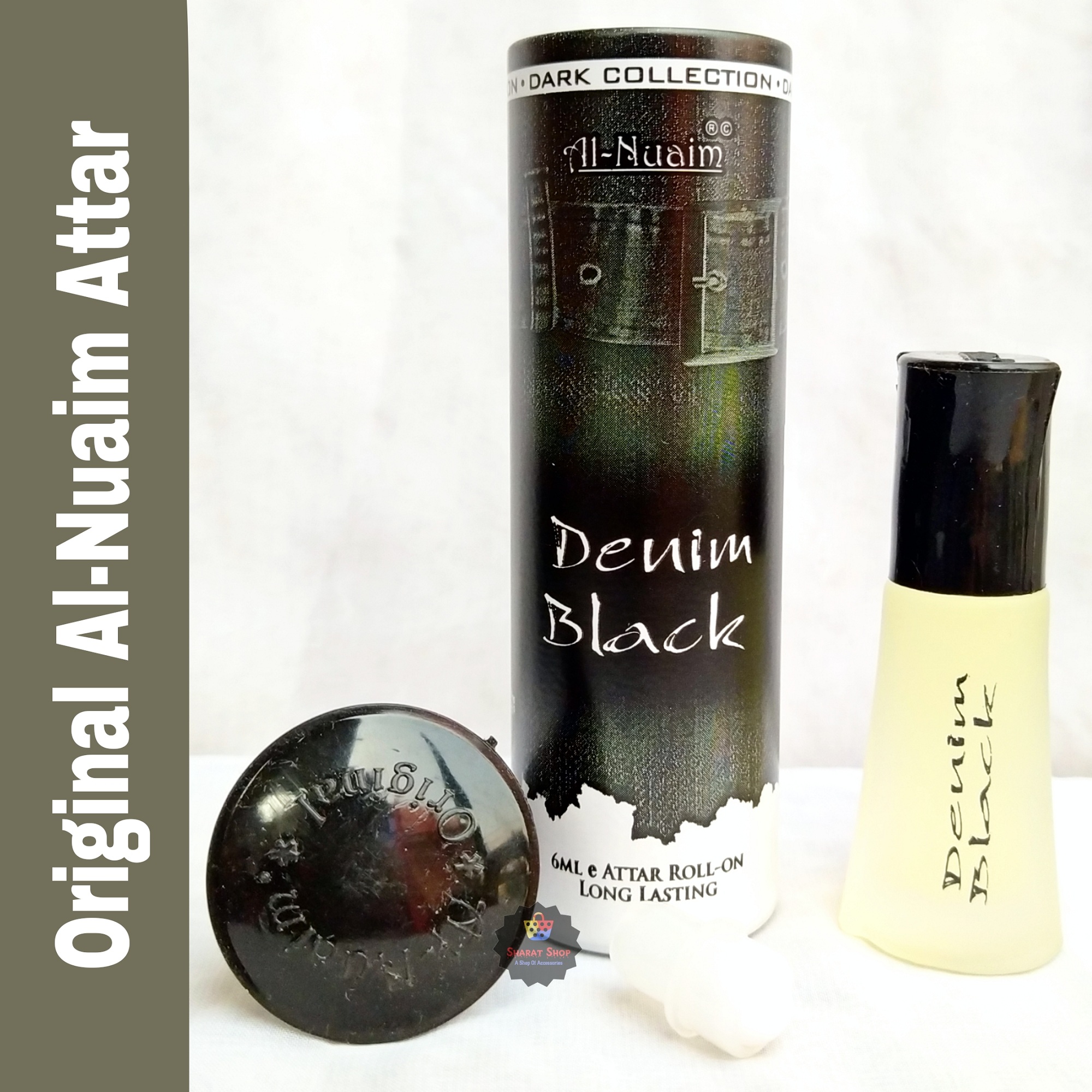 Picture of Al Nuaim Denim Black Roll On Attar Non Alcoholic Long Lasting Perfume - 6ml