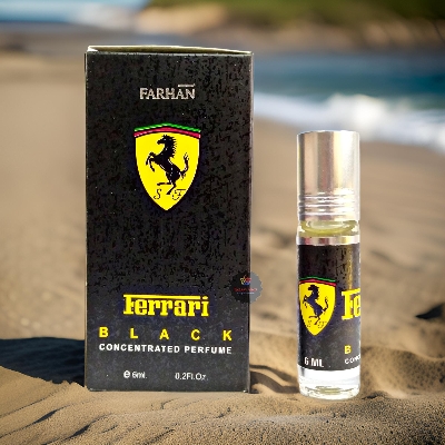 Picture of Ferrari Black Concentrated Perfume Oil Attar Long Lasting Non-alcoholic Fragrance Ator - 6ml
