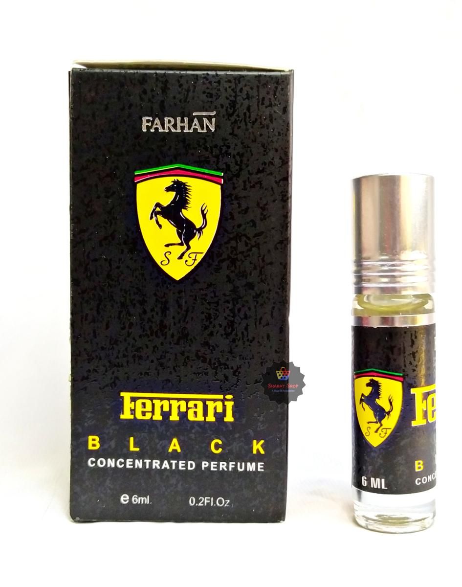 Picture of Ferrari Black Concentrated Perfume Oil Attar Long Lasting Non-alcoholic Fragrance Ator - 6ml