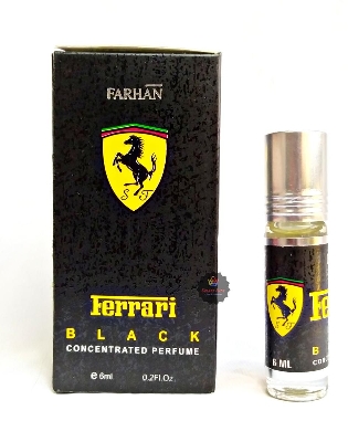 Picture of Ferrari Black Concentrated Perfume Oil Attar Long Lasting Non-alcoholic Fragrance Ator - 6ml