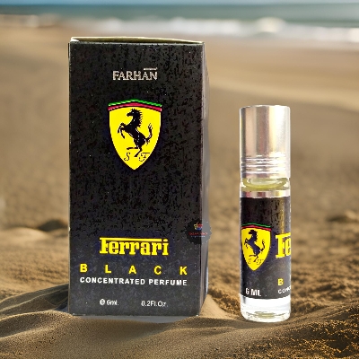 Picture of Ferrari Black Concentrated Perfume Oil Attar Long Lasting Non-alcoholic Fragrance Ator - 6ml