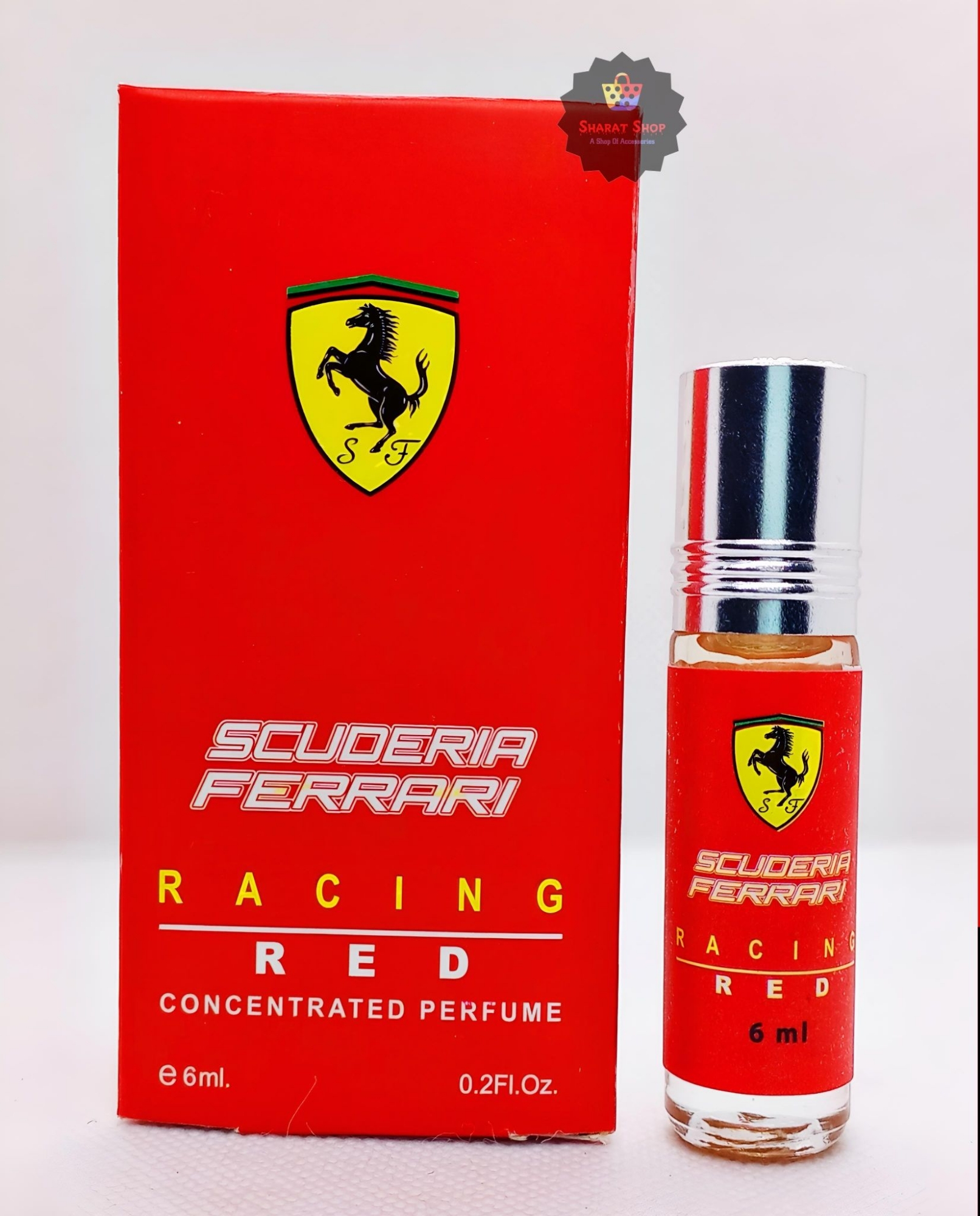 Picture of Scuderia Ferrari Racing Red Concentrated Perfume Oil Limited Edition Roll On For Men Long Lasting Attar Non-alcoholic Fragrance - 6ml