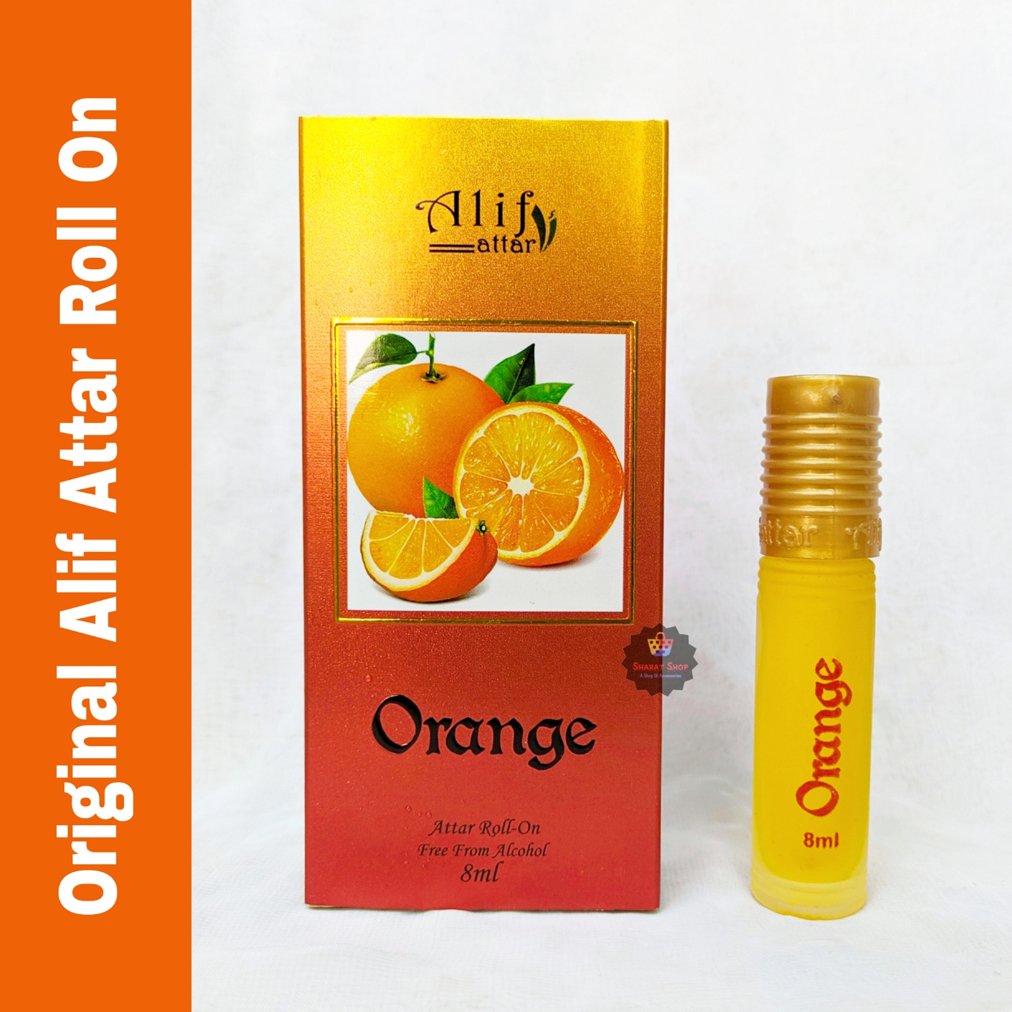 Picture of Alif Orange Attar Long Lasting Roll On Non Alcoholic Perfume (Halal) - 8ml