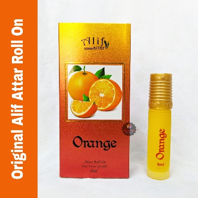 Picture of Alif Orange Attar Long Lasting Roll On Non Alcoholic Perfume (Halal) - 8ml