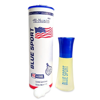 Picture of Al Nuaim Blue Sport Roll On Attar Non Alcoholic Long Lasting Perfume - 6ml