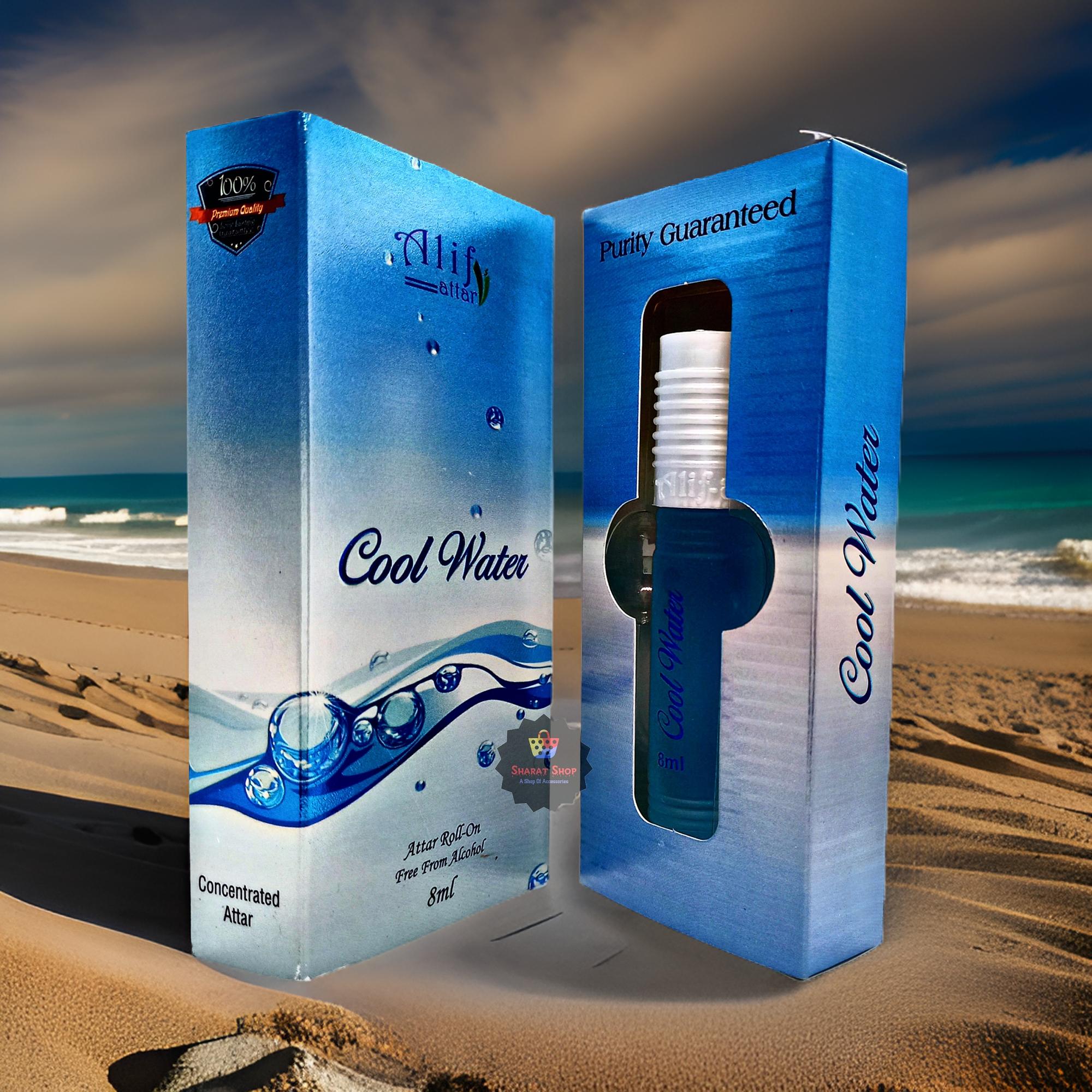 Picture of Cool Water By Alif Attar Long Lasting Roll On Non Alcoholic Perfume (হালাল) - 8ml